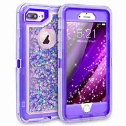 Image result for Black iPhone 7 Plus with Clear Glitter Case