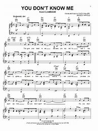 Image result for You Don't Know Me Sheet Music