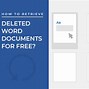 Image result for Recent Deleted Word Document