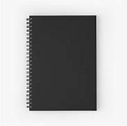 Image result for Plain Black Cover Notebook