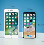 Image result for iPhone 10 vs 8 Size