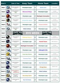 Image result for NFL Season Schedule Printable