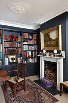 Image result for Built in Large Bookshelves Victorian