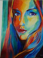 Image result for Funny Face Art Acrylic Painting