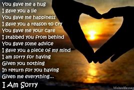 Image result for Poem for Apology