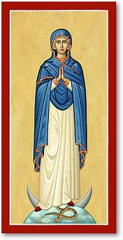 Image result for Solens Prayer Pose Icon the Virgin Mary