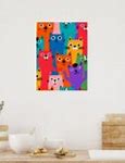 Image result for Multi Colored Cats Pattern