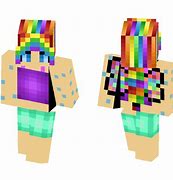 Image result for Rainbow Girl Minecraft Skin