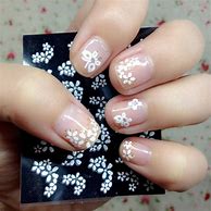 Image result for White Flower Nail Stickers