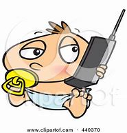 Image result for Cartoon Baby with Cell Phone