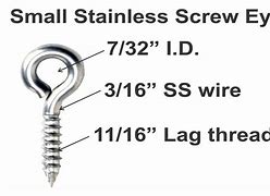 Image result for Small Stainless Steel Screw Eyes