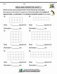 Image result for Area and Perimeter Worksheets
