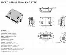 Image result for Mini USB Female Dimensions