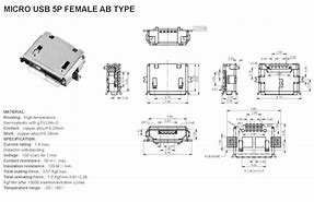 Image result for Micro USB Female Dimensions