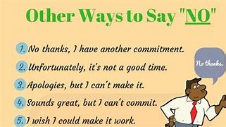 Image result for Ways to Say No