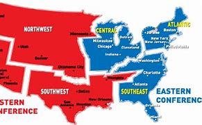 Image result for East and West Conference Map