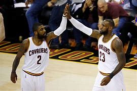 Image result for LeBron and Kyrie Sideline