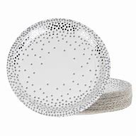 Image result for Silver Party Plates