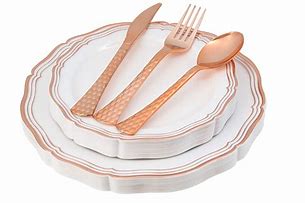 Image result for Walmart Paper Plate Rose Gold