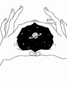 Image result for Hands Holding Galaxy Drawing