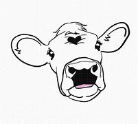 Image result for Cow Face Clip Art Black and White