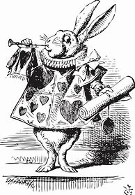 Image result for White Rabbit Alice in Wonderland Drawing