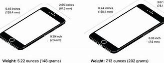 Image result for iPhone 8 Plus Size Comparison
