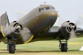 Image result for Douglas C-47 with Black and White Stripes