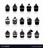 Image result for Cupcake Meal Icons Black and White