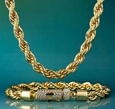 Image result for 6Mm Gold Rope Chain