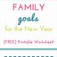 Image result for Family New Year Goals