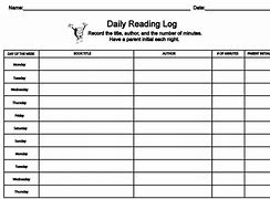 Image result for School Reading Log Printable