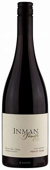 Image result for Inman Family Pinot Noir OGV Estate