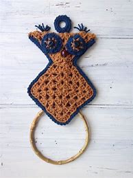 Image result for Crochet Owl Towel Holder Pattern