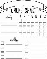 Image result for Printable Blank Weekly Chore Charts