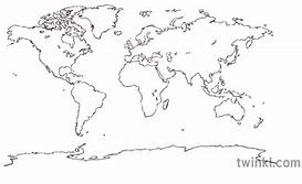 Image result for Free World Map Black and White