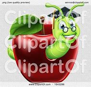 Image result for Bookworm Apple Clip Art
