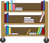 Image result for Library Book Shelves Cart Clip Art