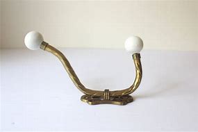 Image result for Brass and Ceramic Coat Hooks