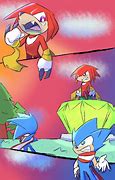 Image result for Sonic vs Knuckles Drawing