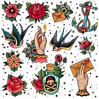 Image result for Old School Tattoo Flash Art