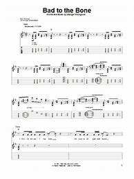 Image result for Bad to the Bone Guitar Tab