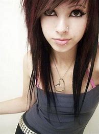 Image result for Emo Girl Long Hair
