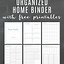 Image result for Printable Household Notebook Pages