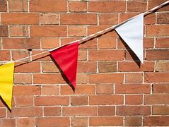 Image result for Red Flag with White Diagonal Stripe