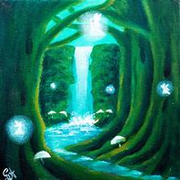 Image result for Moss Fairy Forest Waterfall