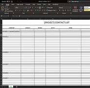 Image result for Project Contact List
