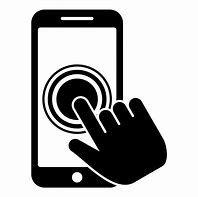 Image result for Black Phone Clip Art with Services Clicking On App