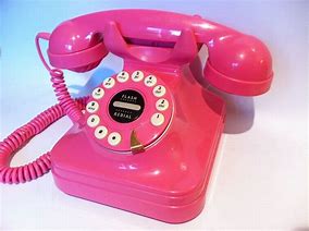 Image result for Vintage Pink Push Button Phone