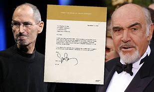 Image result for Sean Connery Letter to Steve Jobs